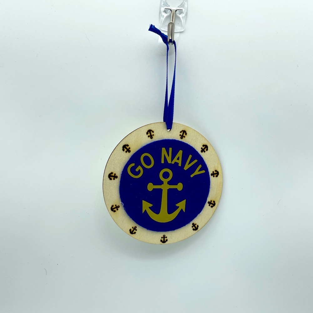 Handmade Navy Christmas Ornament​